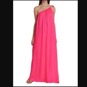TWP Dinner at Mackizi one shoulder maxi dress in pink sz XS